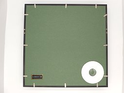 サイズ455x455x60mm 木製 表面=ガラス入り